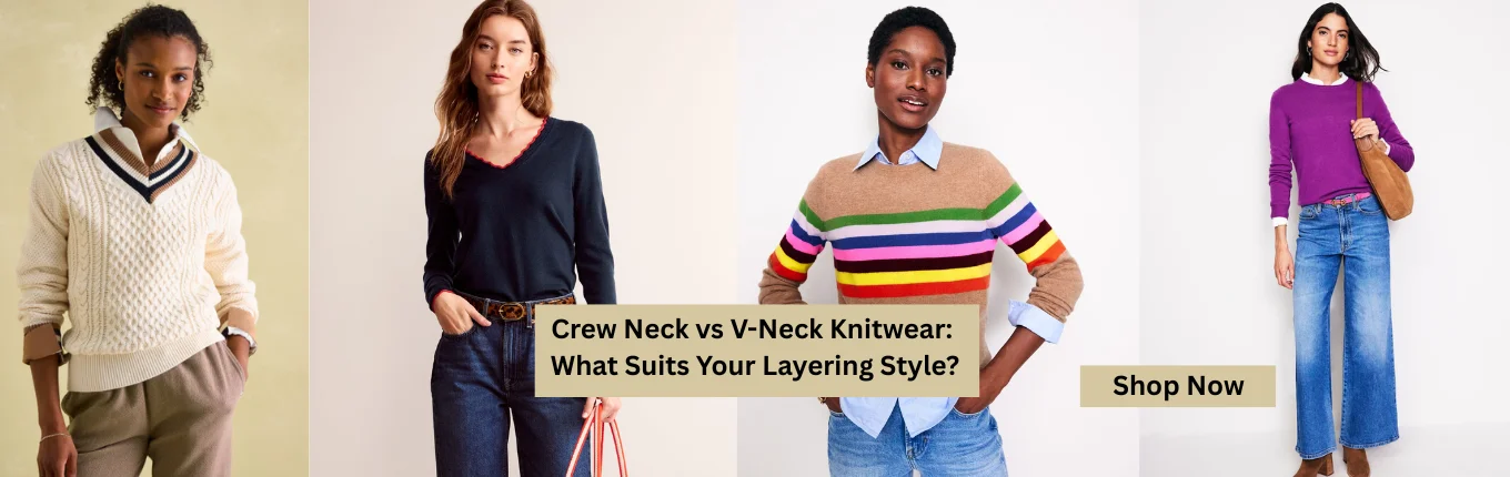 Crew Neck vs V Neck Knitwear