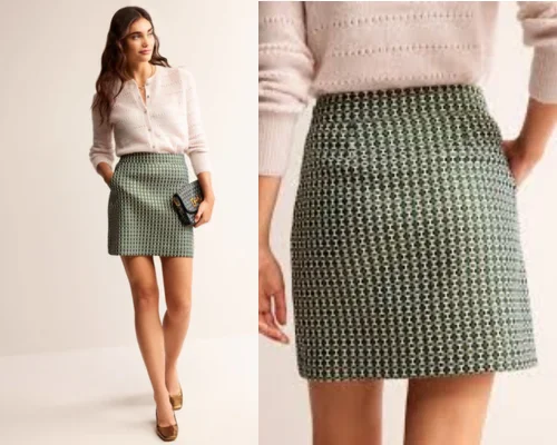 A Linien Minirock aus JacquardJacquard