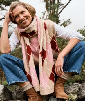 Argyle SchalBurgunderrot