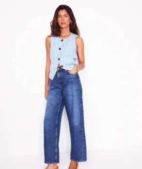 Jeans mit FassbeinMittlerer Jahrgang