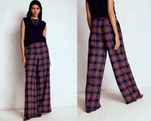 Masgeschneiderte karierte Weste mitBelgravia Wollhose