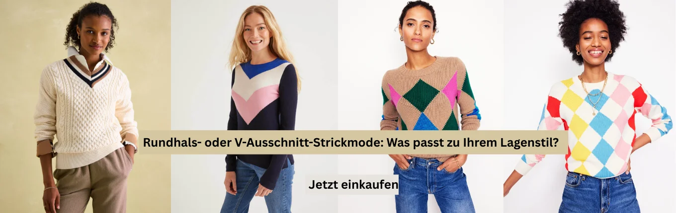 Rundhals vs. V Ausschnitt Strickwaren