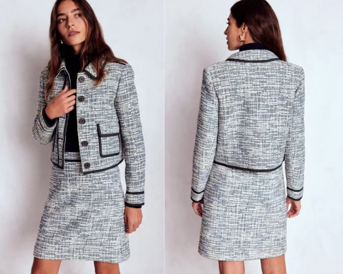 Strukturierter kurzer A Linien Rock mitLisburn Jacke mit aufgesetzten Taschen