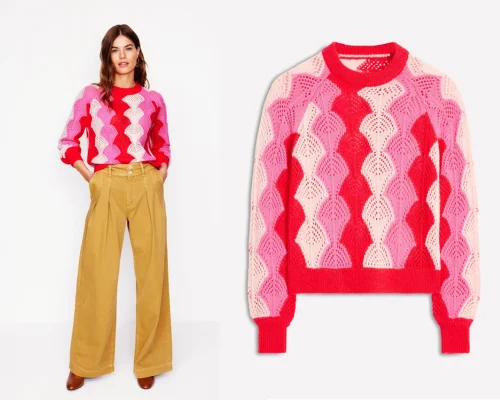 Weich auffallig und stilvoll – der Alice Pullover bringt Warme und Farbe in jedes Outfit