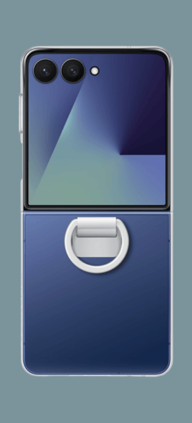 Transparent Case with Ring for Galaxy Z Flip7 1