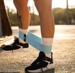 Fitness Medium Resistance Fabric Band for Glutes Blue