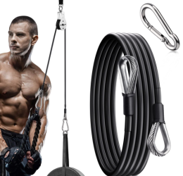 Weight Cable 2640 mm ⌀5 mm Weight Training Home Gym 506085 Spare Part 1