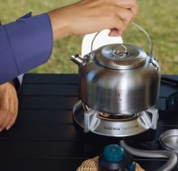 1 L Stainless Steel Kettle 500 for Camping, Bivouacking and Hiking