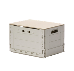 Folding 49 L Camping Storage Box with Wooden Table Top (1)